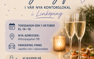 Varmt välkommen på invigningsfest i våra nya lokaler i Linköping!